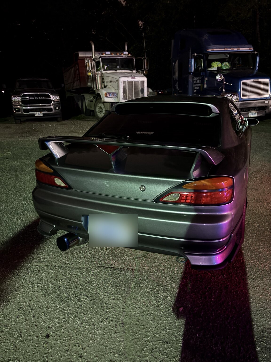 Rear of the real S15 with its wing and license plate obscured